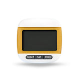 Small electronic timer device with a screen and buttons